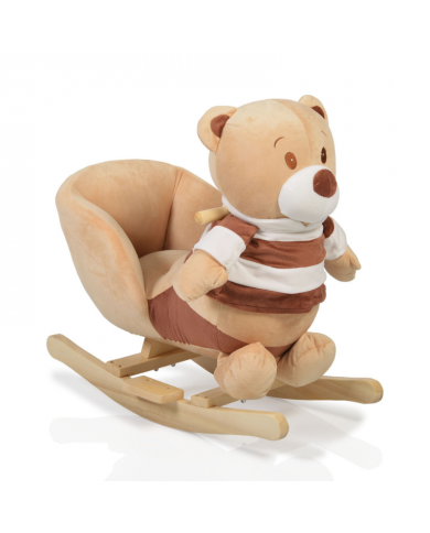 Moni Dondolo Plush Rocking Animal Bear Khaki