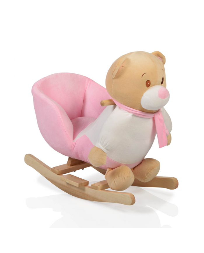 Moni Dondolo Plush Rocking Animal Bear Pink