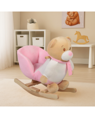 Moni Dondolo Plush Rocking Animal Bear Pink