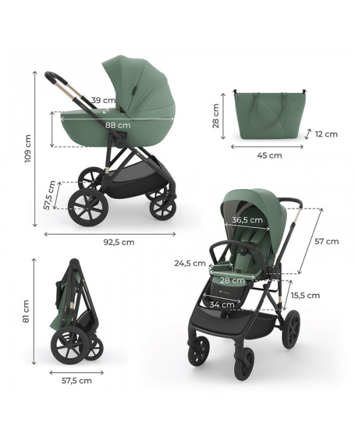 Kinderkraft Trio Prime 3 Dark Green