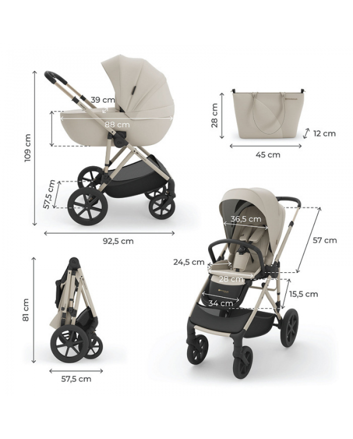 Kinderkraft Trio Prime 3 Sand Dune