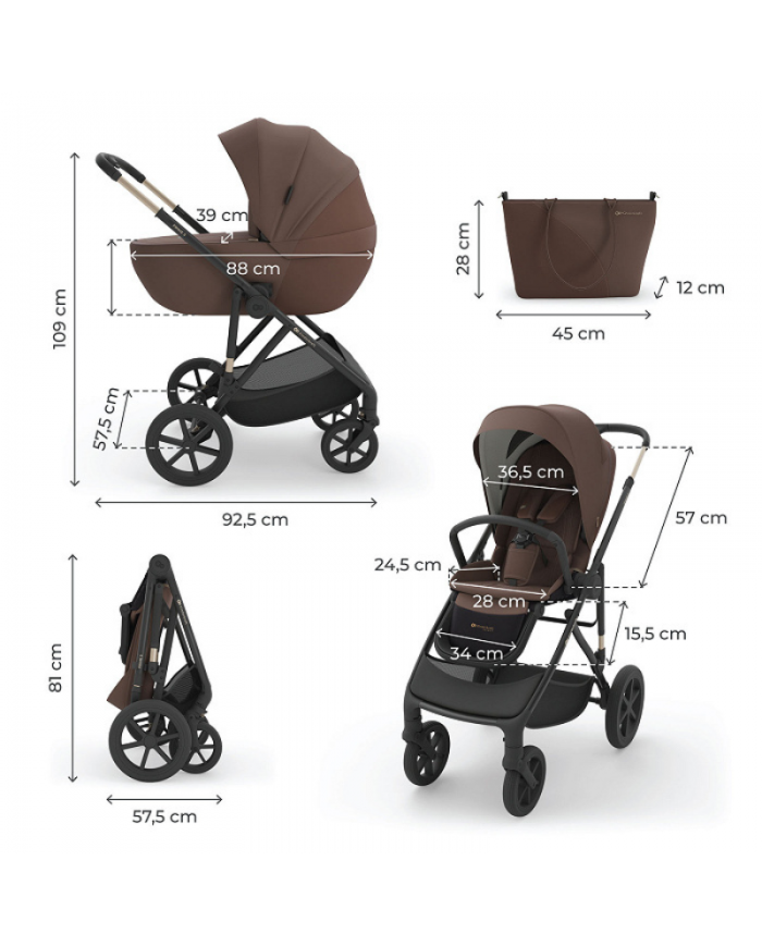 Kinderkraft Trio Prime 3 Velvet Mokka