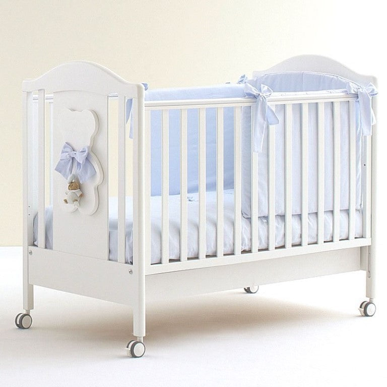 Nanan Lettino Coccolo Bianco Con Fiocco Azzurro