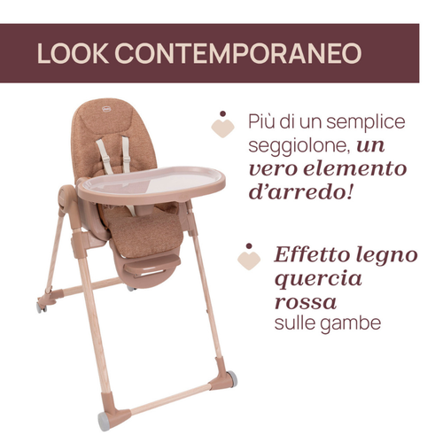 Chicco Seggiolone Polly Armonia Terracotta