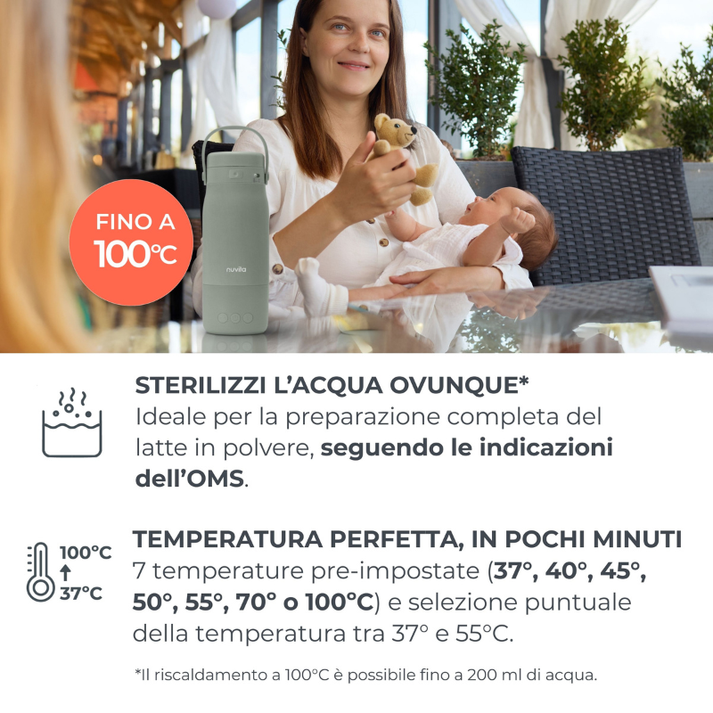 Nuvita Bollitore e Scalda Latte Portatile Hot'n'Go - 1190