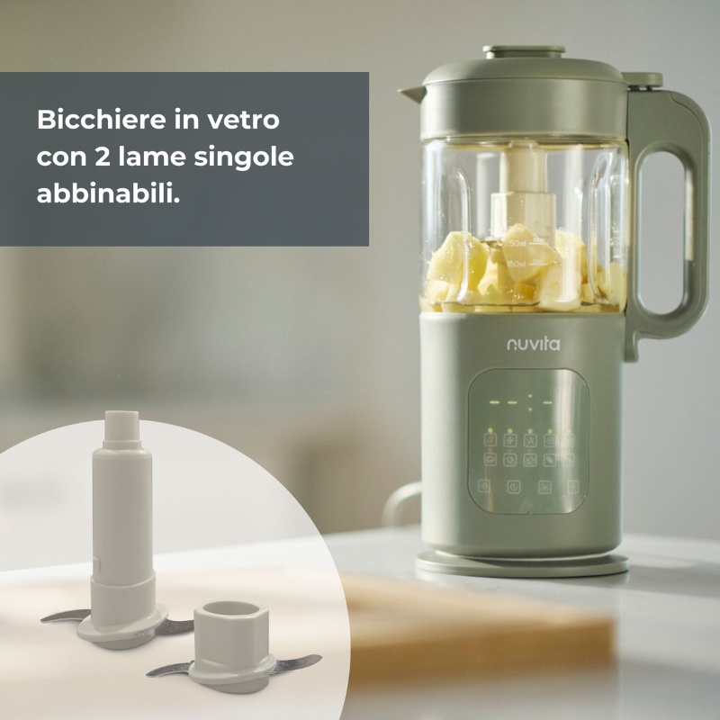 Nuvita Cuocipappa Multifunzione 7 in 1 Magic Pappa con Ricettario Nuvita Chef - 1967