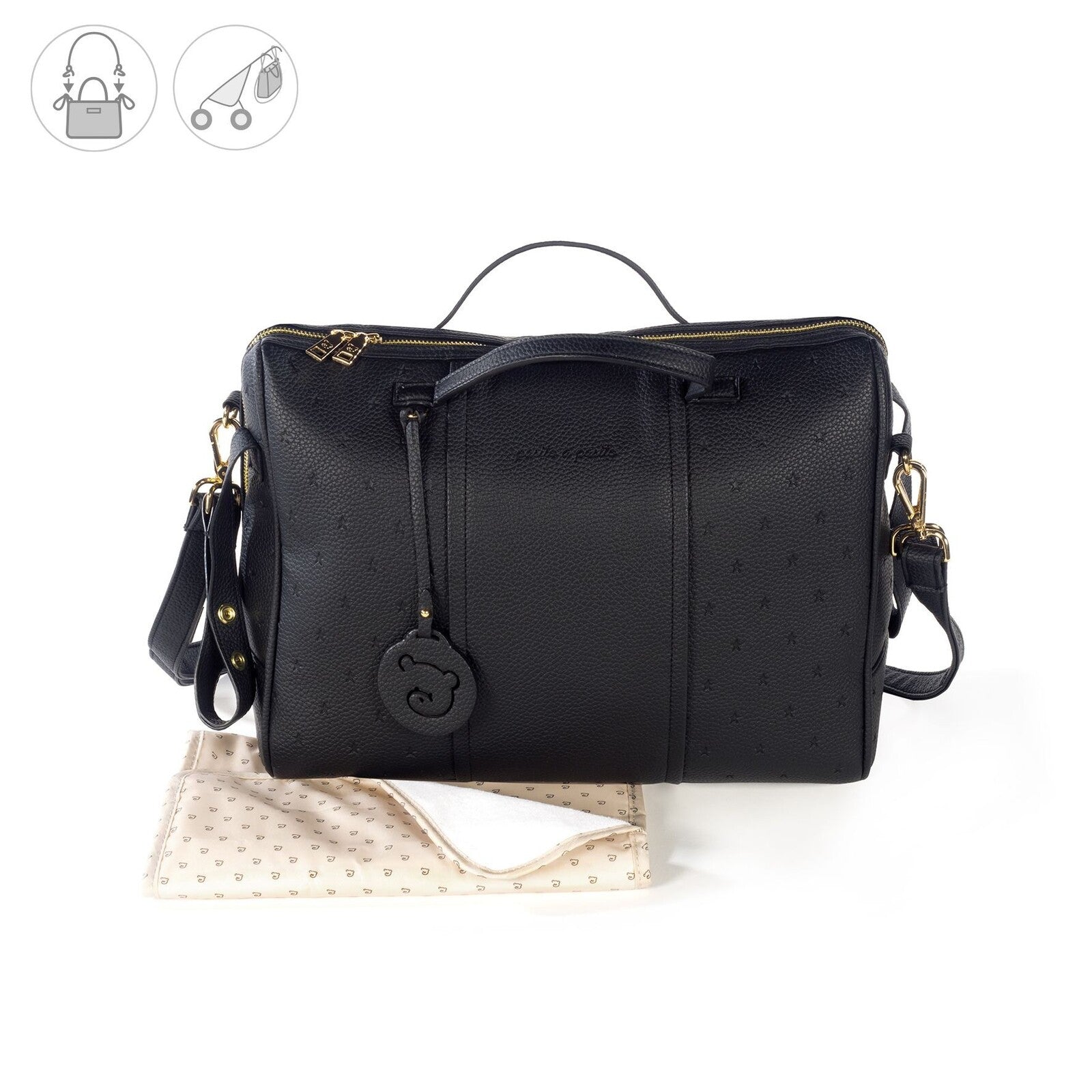 Pasito a Pasito Borsa Fasciatoio Ecopelle Nero - Linea London