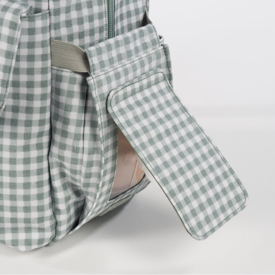 Pasito A Pasito Zaino Fasciatoio I Love Vichy Verde - Linea Walking Mum