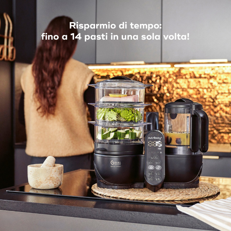 Babymoov Robot Cuocipappa Nutribaby+ XL Mineral Black