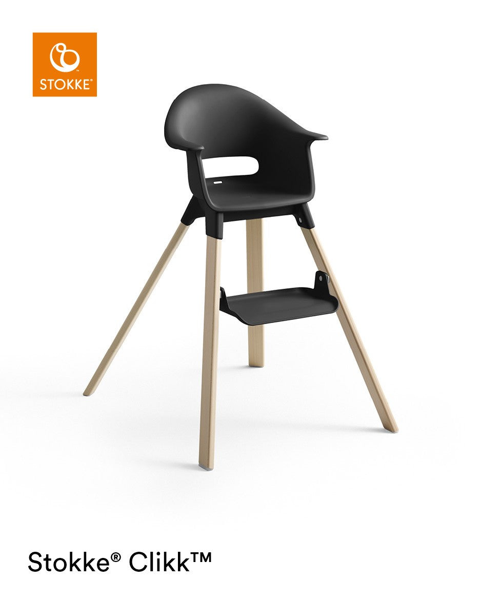 Stokke Seggiolone Pappa Clikk Black Natural