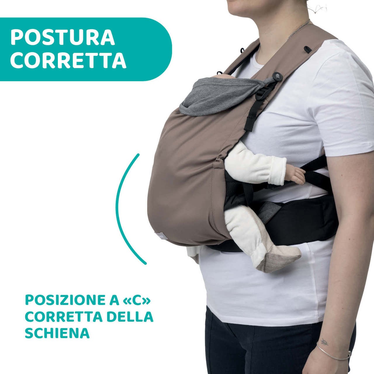 Chicco Marsupio Skin Fit Dark Beige