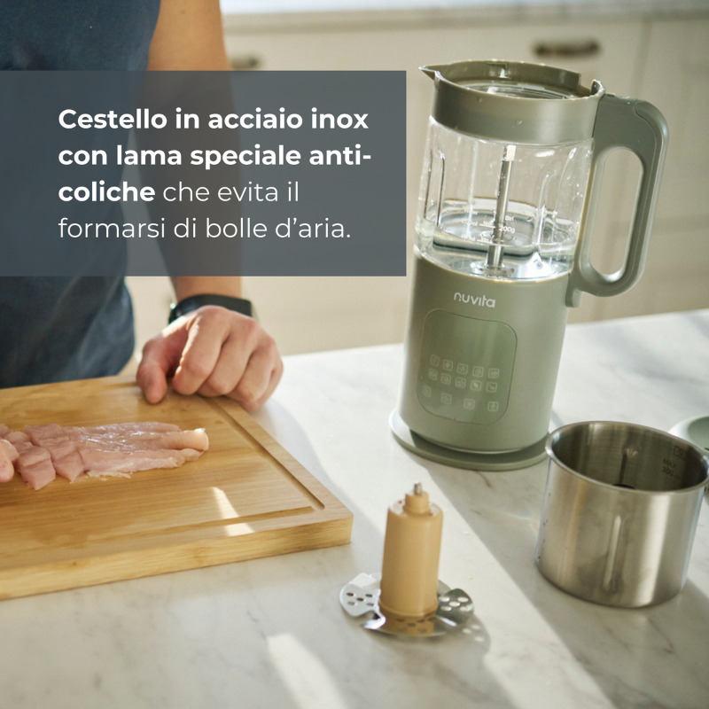 Nuvita Cuocipappa Multifunzione 7 in 1 Magic Pappa con Ricettario Nuvita Chef - 1967