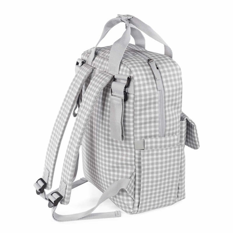 Pasito A Pasito Zaino Fasciatoio I Love Vichy Grigio - Linea Walking Mum