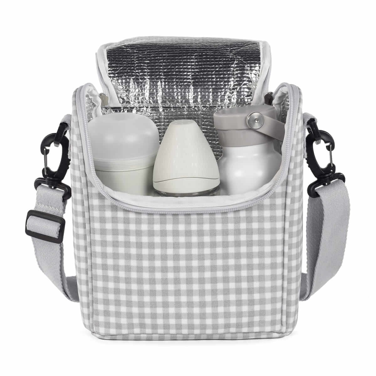 Pasito a Pasito Borsa Pappa I Love Vichy Grigio