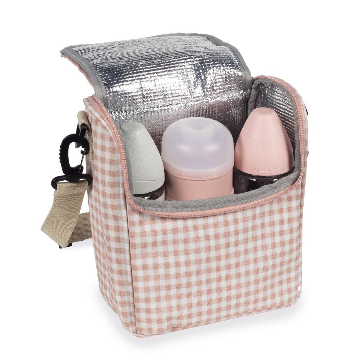 Pasito a Pasito Borsa Pappa I Love Vichy Rosa