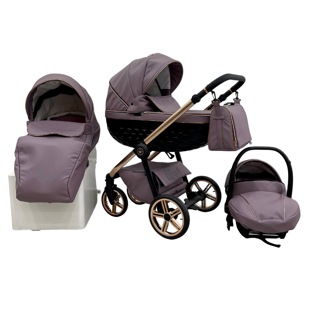Trio ''CRYSTAL'' By Maison du Bebè col. MALVA Tel.Oro ROSA