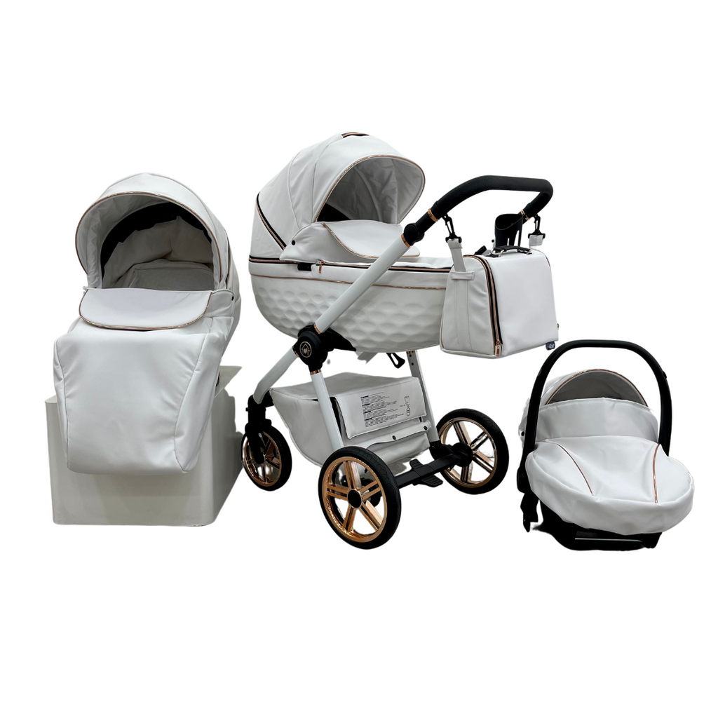 Trio ''CRYSTAL'' By Maison du Bebè col. BIANCO Tel.BIANCO