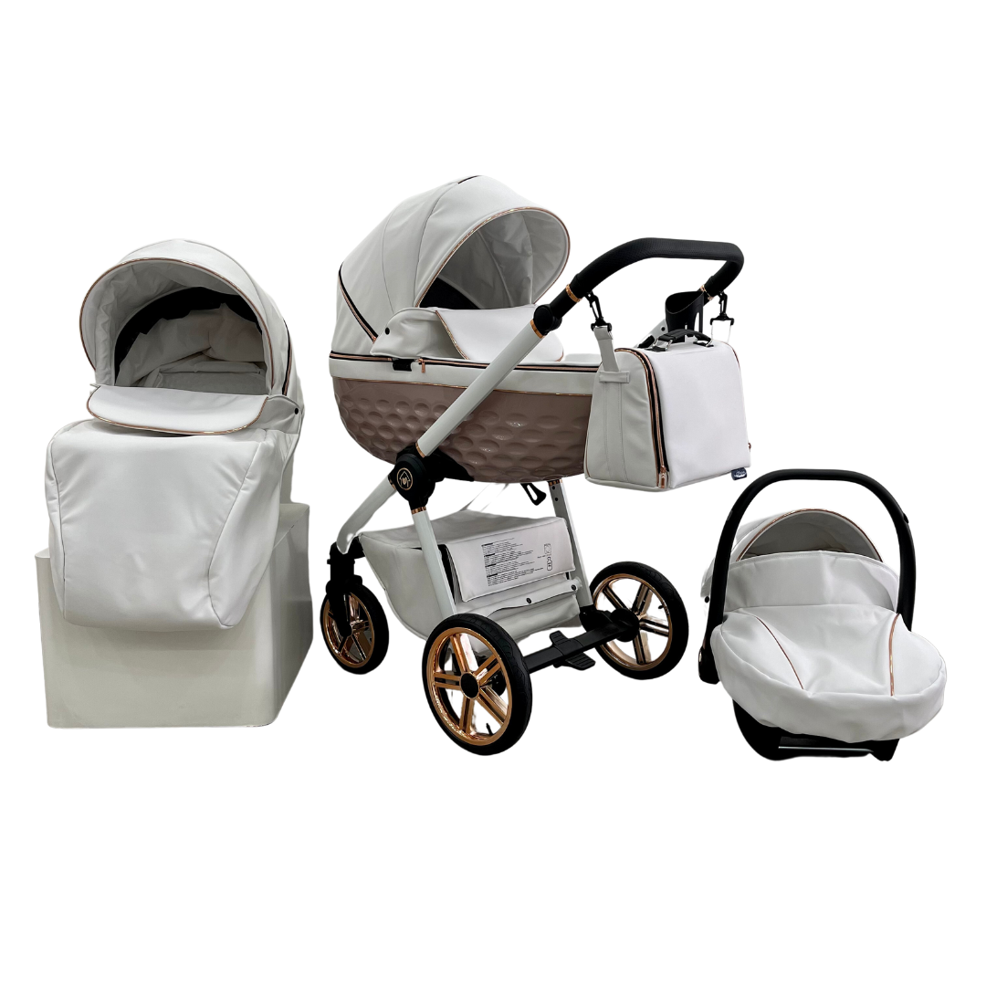 Trio ''CRYSTAL'' By Maison du Bebè col. BIANCOROSA Tel.BIANCO