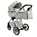 Trio ''CRYSTAL'' By Maison du Bebè col. BIANCO/GOLD Tel.BIANCO