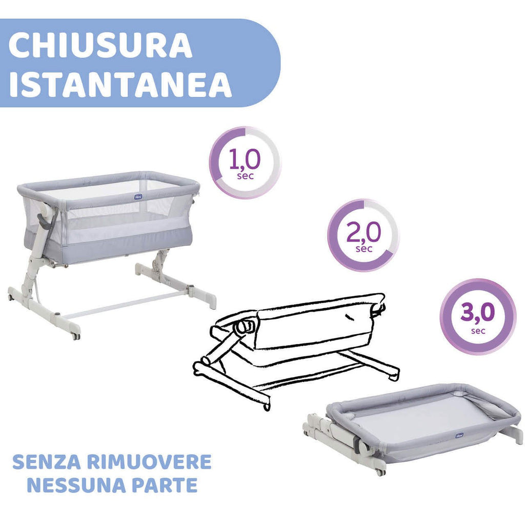 Chicco Culla Co-Sleeping Next2me Pop-Up Grey Mist