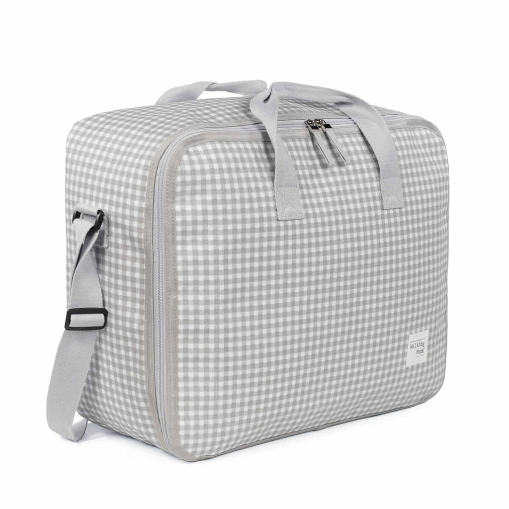 Pasito A Pasito Valigia Clinica I Love Vichy Grigio - Linea Walking Mum