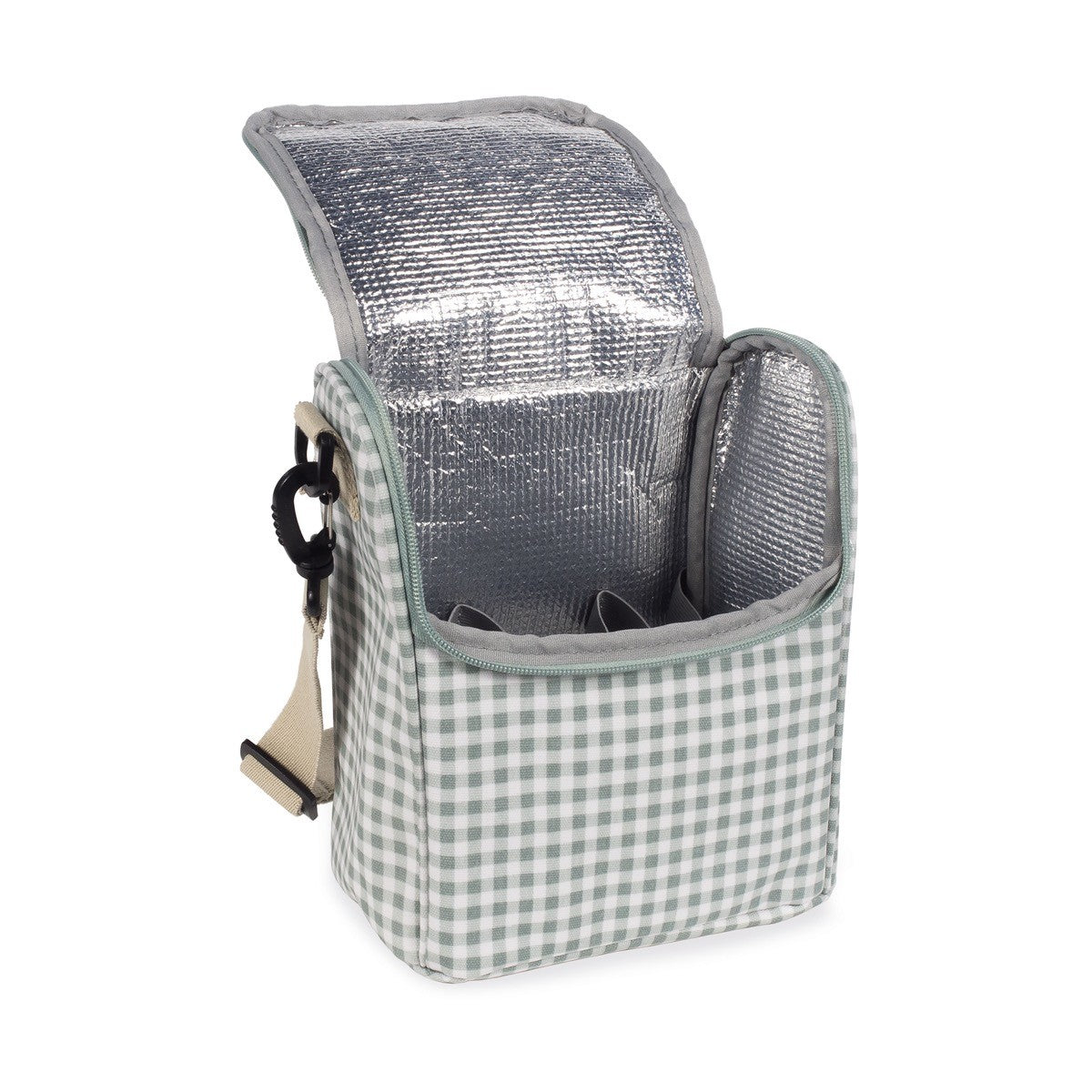 Pasito a Pasito Borsa Pappa I Love Vichy Verde