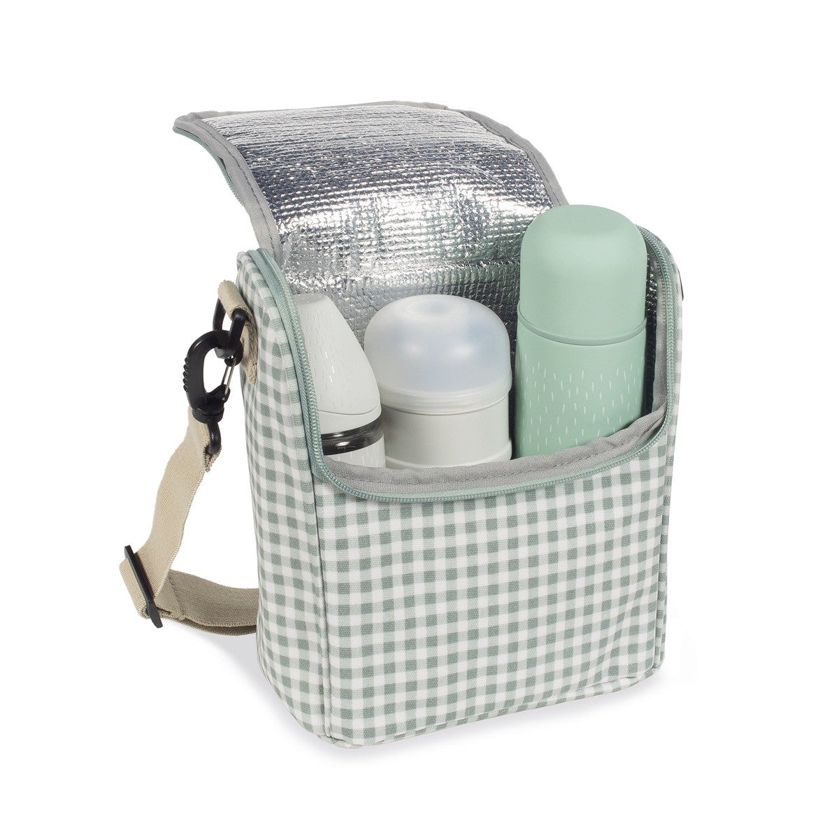 Pasito a Pasito Borsa Pappa I Love Vichy Verde
