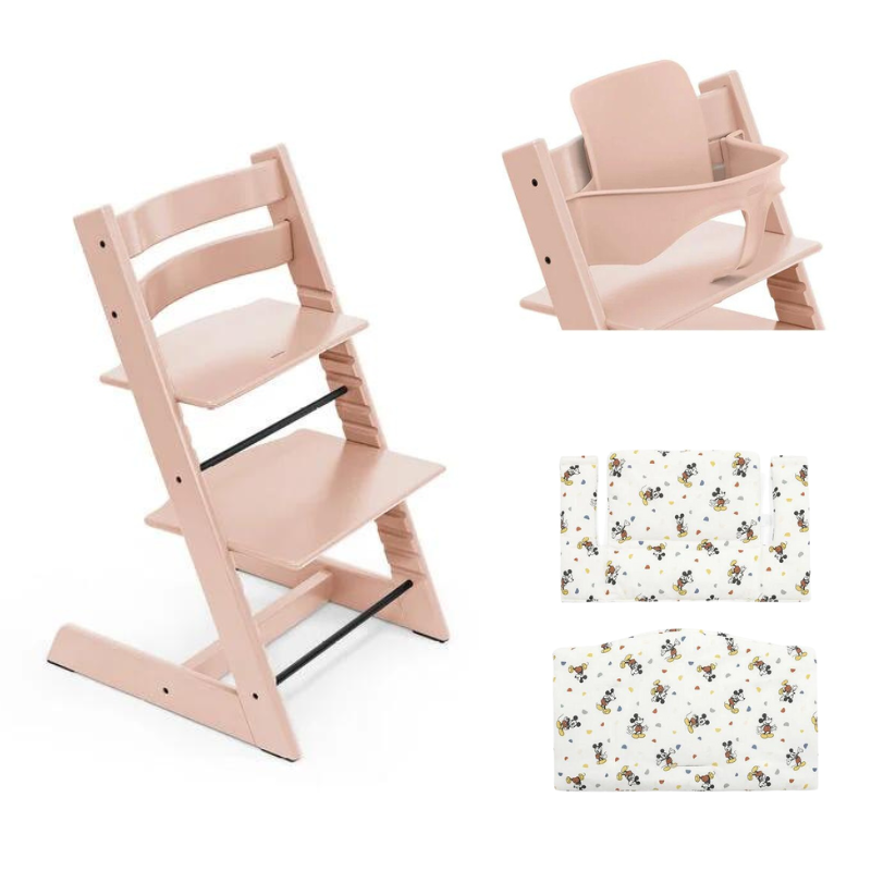 Stokke Promo Tripp Trapp Serene Pink con Babyset e cuscino