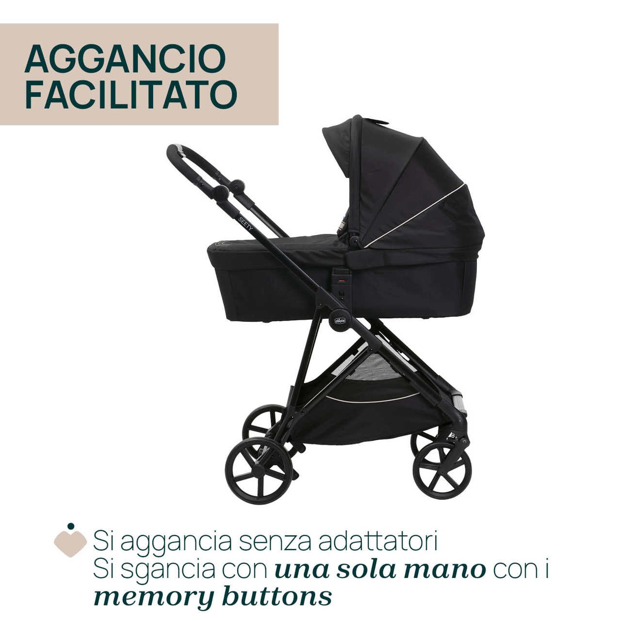 Chicco Trio Seety con Kory Essential - Scegli il tuo colore
