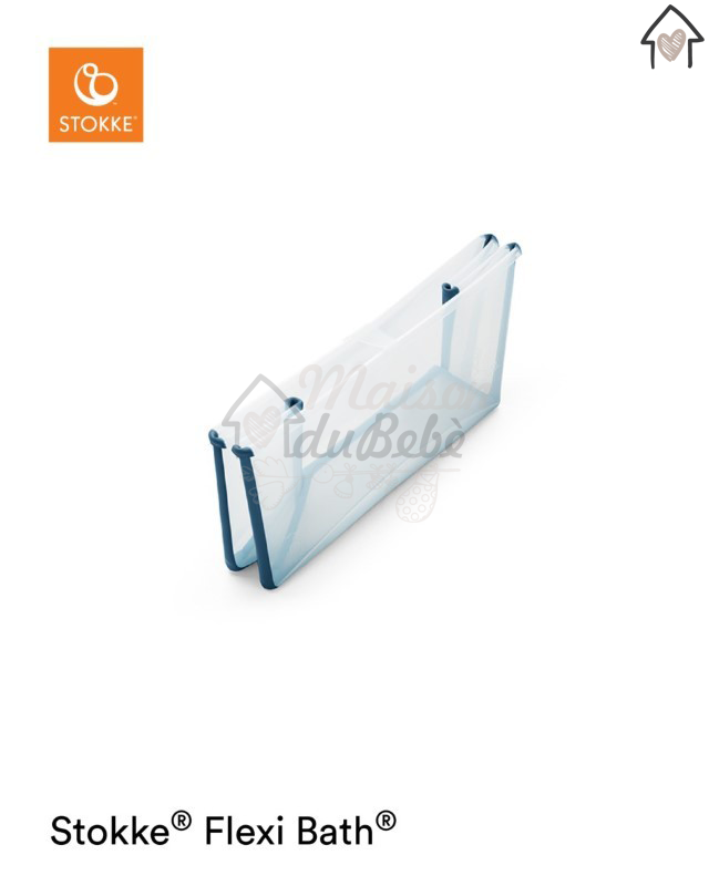 Stokke Flexi Bath Transparent Blue + Supporto per Neonato omaggio