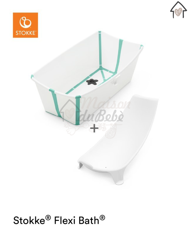 Stokke Flexi Bath White Aqua + Supporto per Neonato omaggio