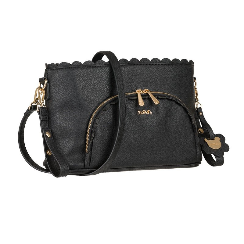 Nanan Borsa Passeggio Ecopelle Nera