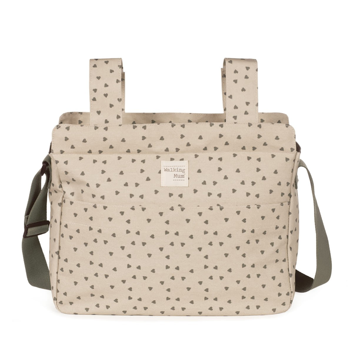 Pasito a Pasito Borsa Fasciatoio Poppy Cuori Muschio