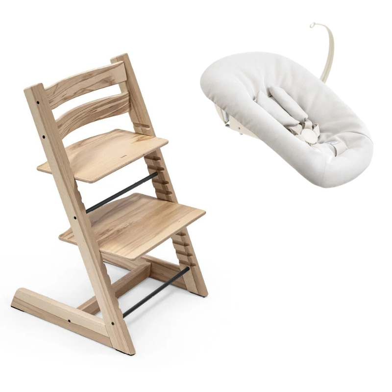 Stokke Promo Tripp Trapp Wild Wood con Newborn