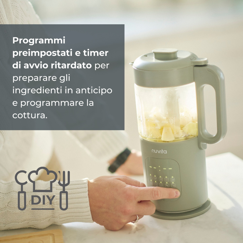Nuvita Cuocipappa Multifunzione 7 in 1 Magic Pappa con Ricettario Nuvita Chef - 1967