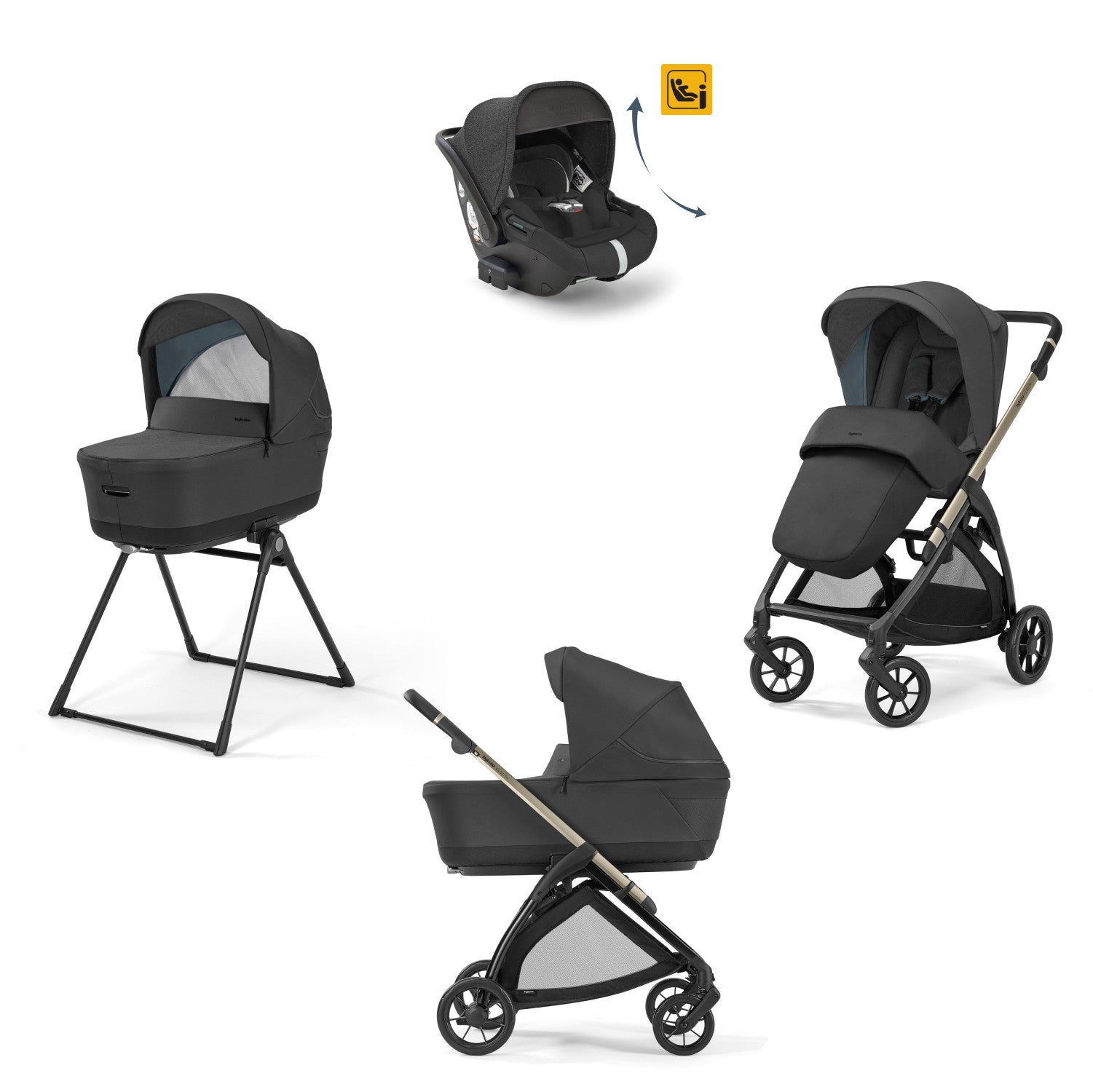 Inglesina Trio Electa Darwin Recline Upper Black