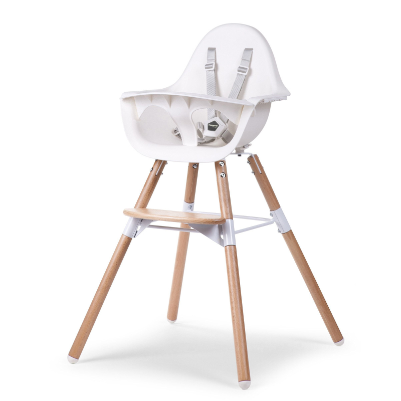 Childhome Seggiolone Evolu 2 in 1 Legno/Bianco