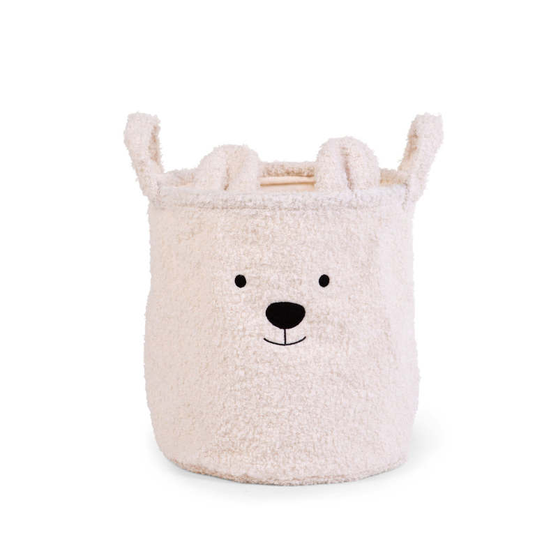 Childhome Cesto Portaoggetti 30X30X30 cm Teddy Off White
