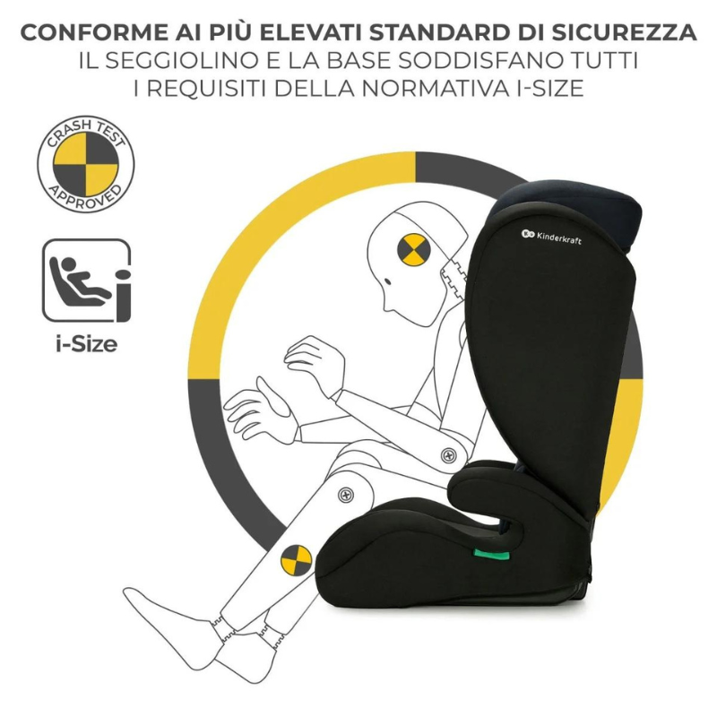 Kinderkraft Seggiolino Auto 2in1 I-SPARK i-Size Black