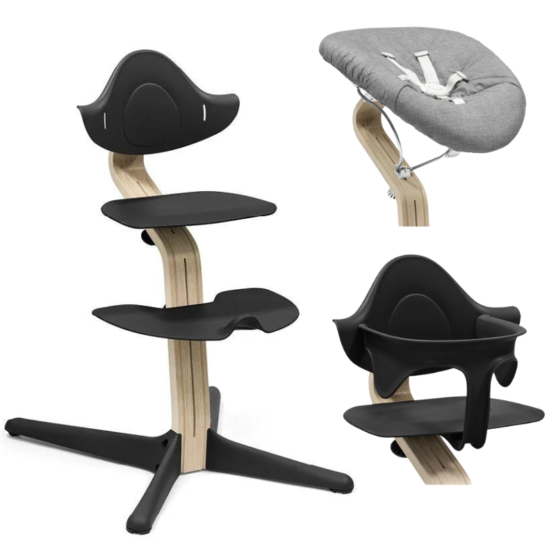 Stokke Promo Sedia Nomi Natural Black Con Newborn e Babyset in Omaggio