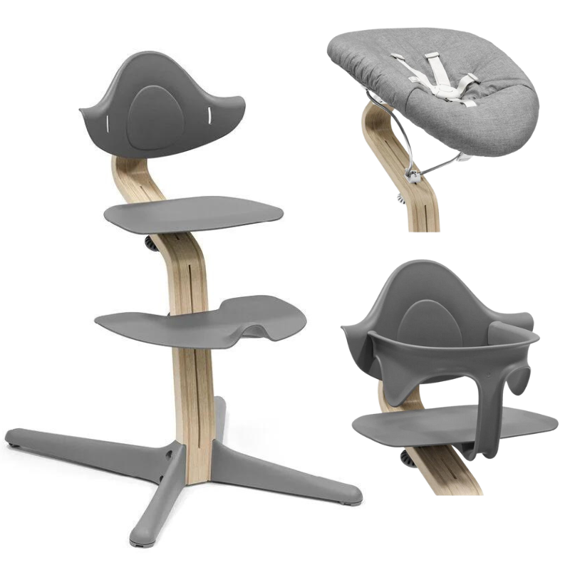 Stokke Promo Sedia Nomi Natural Grey Con Newborn e Babyset in Omaggio