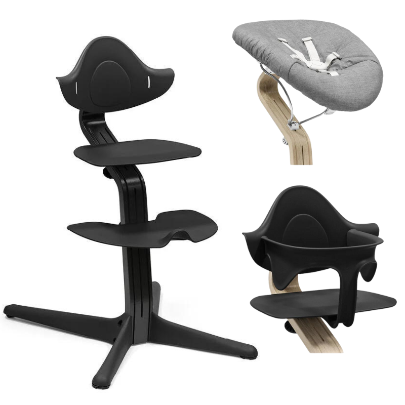 Stokke Promo Sedia Nomi Total Black Con Newborn e Babyset in Omaggio