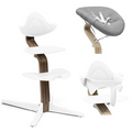 Stokke Promo Sedia Nomi Walnut White Con Newborn e Babyset in Omaggio