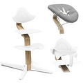 Stokke Promo Sedia Nomi Oak White Con Newborn e Babyset in Omaggio
