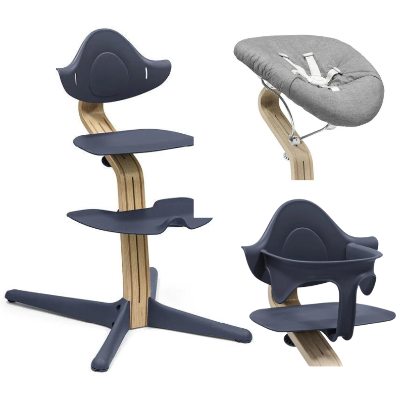 Stokke Promo Sedia Nomi Oak Blue Con Newborn e Babyset in Omaggio