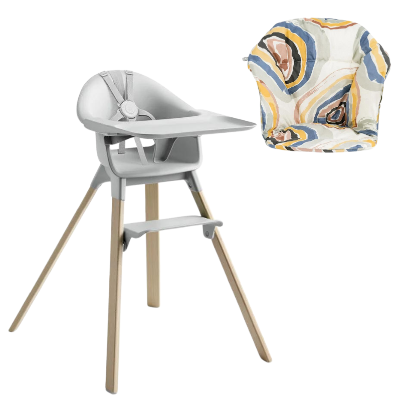 Stokke Clikk Cloud Grey con cuscino omaggio Multicircles