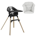 Stokke Clikk Black Natural con cuscino omaggio Nordic Grey