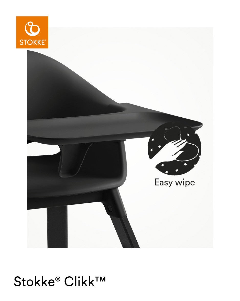 Stokke Clikk Black Natural con cuscino omaggio Blueberry Boat