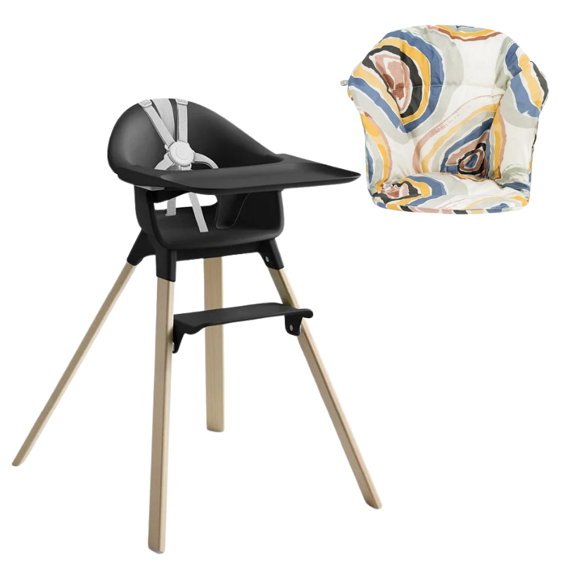 Stokke Clikk Black Natural con cuscino omaggio Multicircles