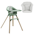 Stokke Clikk Clover Green con cuscino omaggio Nordic Grey